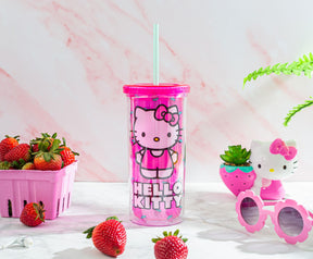 Sanrio Hello Kitty Berry Pink Carnival Cup With Lid | Holds 20 Ounces