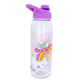 Sanrio Hello Kitty and Joey Rainbow Plastic Water Bottle With Screw-Top Lid