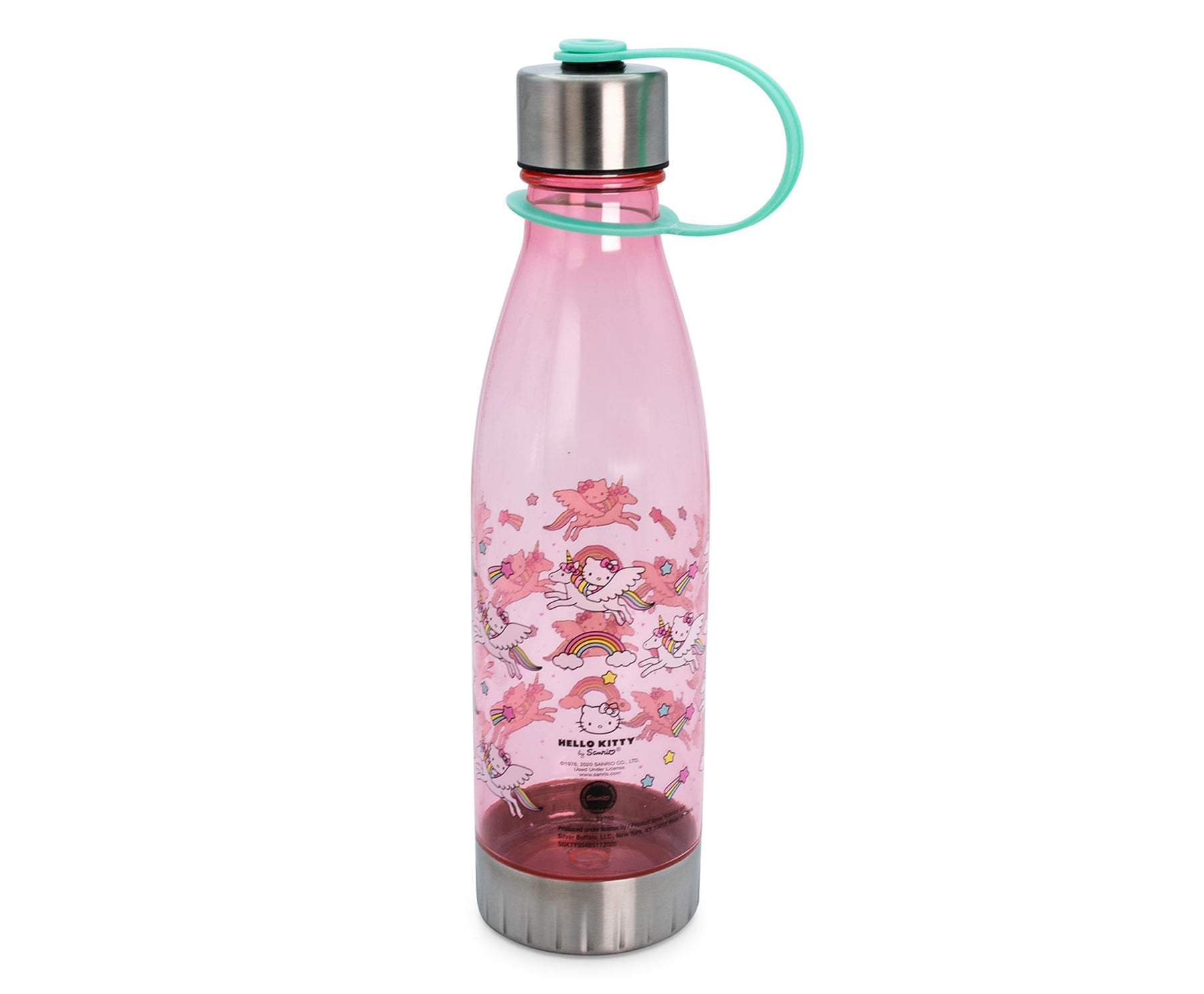 Sanrio Hello Kitty Unicorn Rainbow Toss Water Bottle With Lid | Holds 20 Ounces