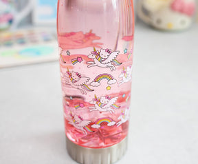 Sanrio Hello Kitty Unicorn Rainbow Toss Water Bottle With Lid | Holds 20 Ounces