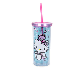 Hello Kitty Stacked Donuts Carnival Cup with Lid and Straw | Holds 20 Ounces