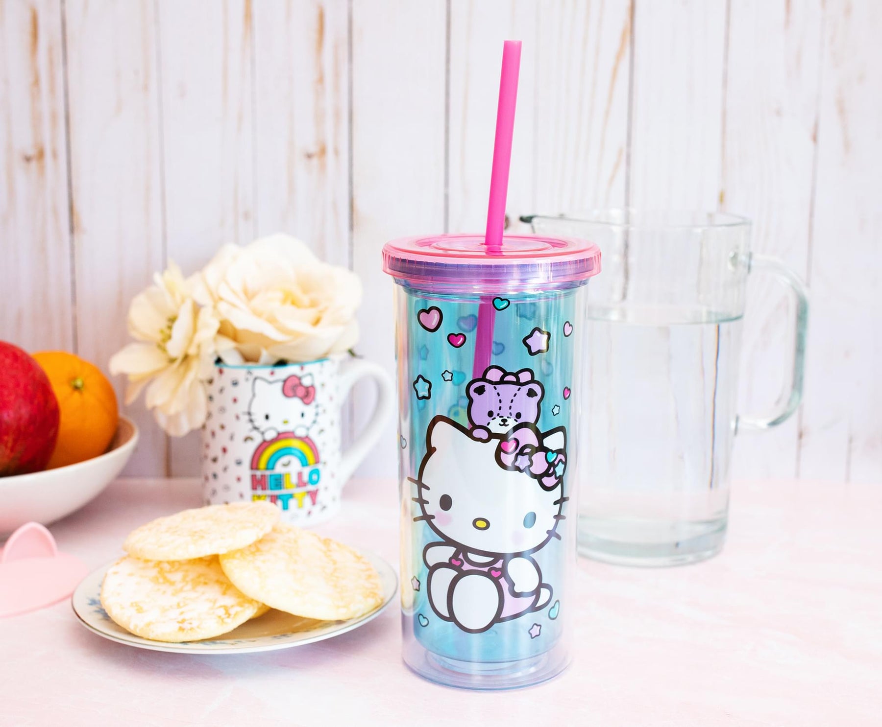 Hello Kitty Stacked Donuts Carnival Cup with Lid and Straw | Holds 20 Ounces