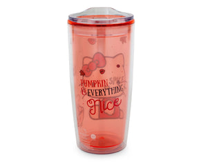 Sanrio Hello Kitty Pumpkin Spice Travel Tumbler w/ Slide Close Lid | 20 Ounces