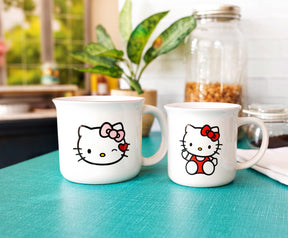 Hello Kitty 9 and 16 Ounce Ceramic Camper Mug Set of 2