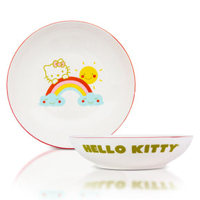 Sanrio Hello Kitty Rainbow 9-Inch Ceramic Coupe Dinner Bowl