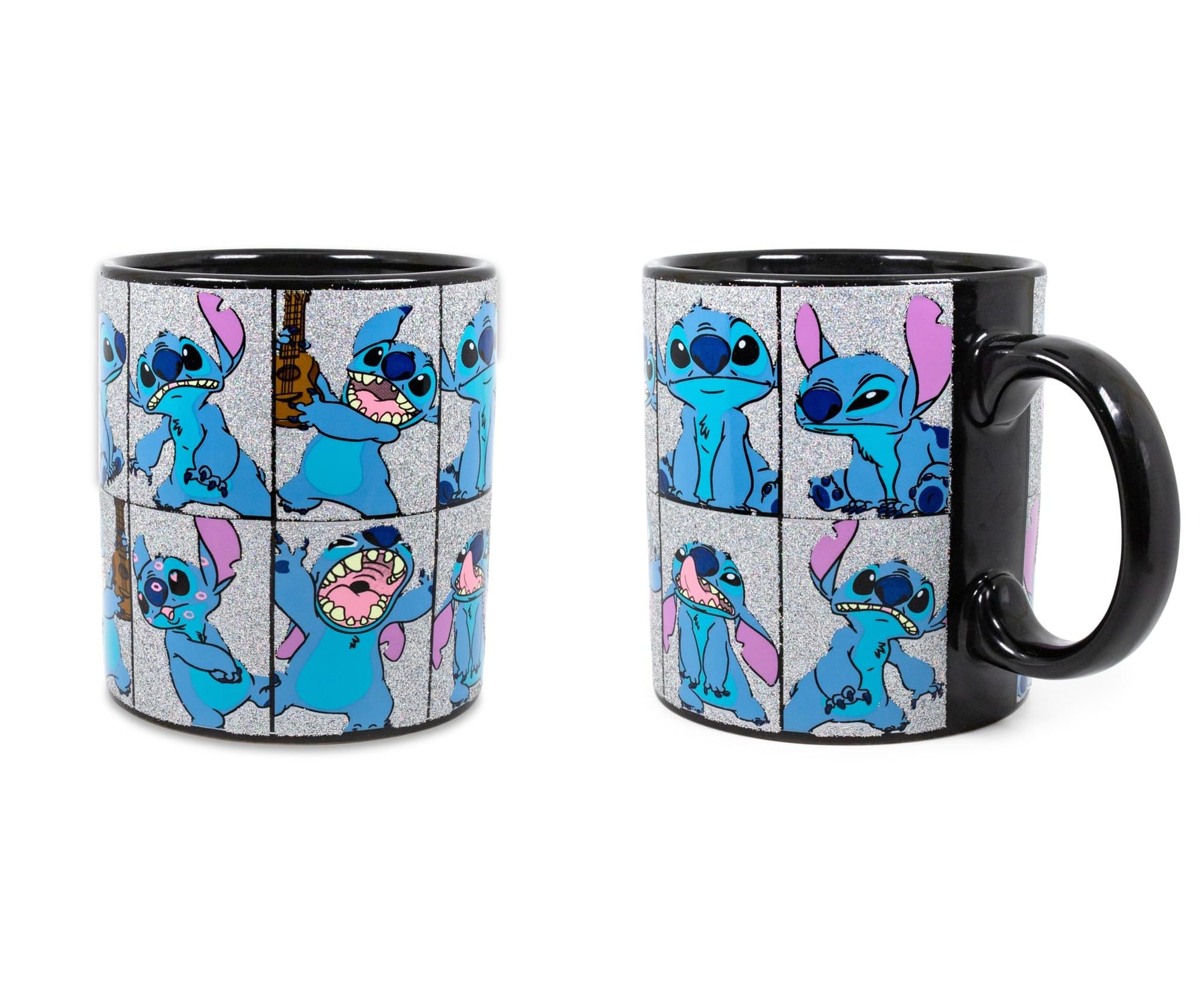 Disney Lilo & Stitch Glitter Collage Ceramic Mug | Holds 20 Ounces