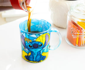 Disney Lilo & Stitch Mosaic Glass Coffee Mug | Holds 18 Ounces