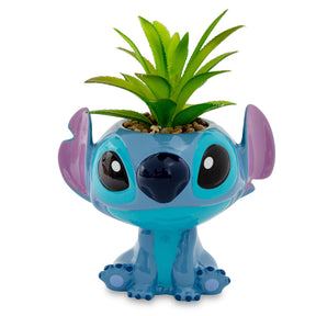 Disney Lilo & Stitch Full Body 5-Inch Ceramic Planter with Artificial Succulent