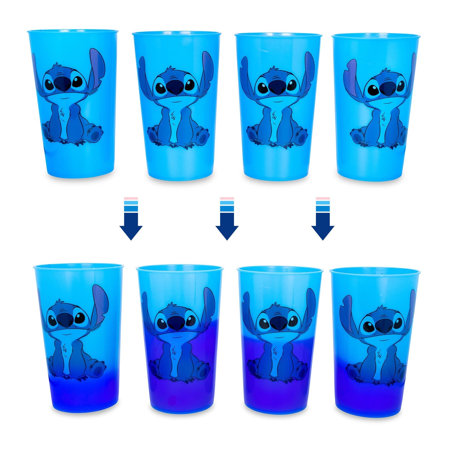 Disney Lilo & Stitch Color-Changing Plastic Cups | Set of 4