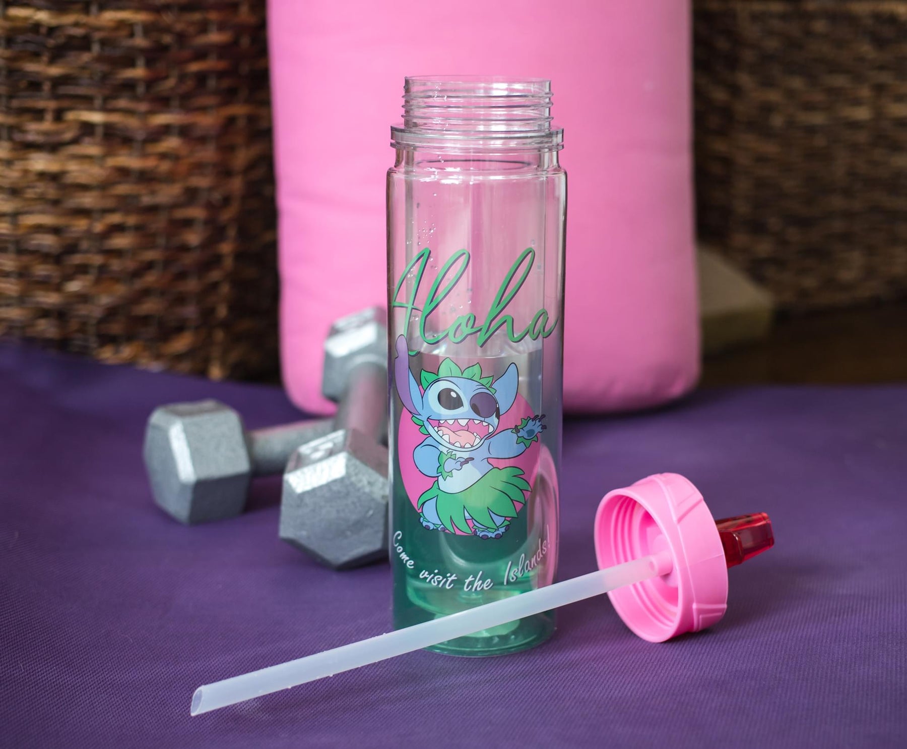 Lilo & Stitch "Aloha" Double Wall Tritan Water Bottle | Holds 18 Ounces