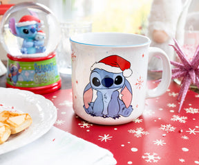 Disney Lilo & Stitch Santa Hat Ceramic Camper Mug | Holds 20 Ounces