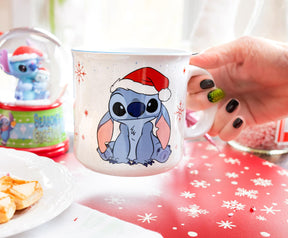 Disney Lilo & Stitch Santa Hat Ceramic Camper Mug | Holds 20 Ounces