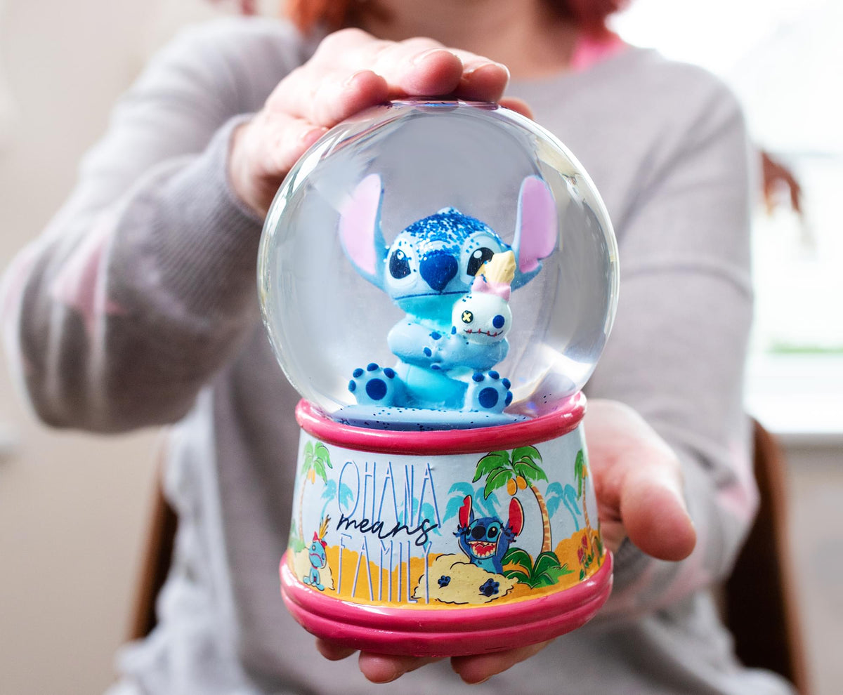 Disney Lilo & Stitch Light Up 6 Inch Snow Globe | Free Shipping