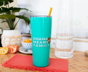 Disney Lilo & Stitch "Ohana Means Family" Double-Walled Stainless Steel Tumbler