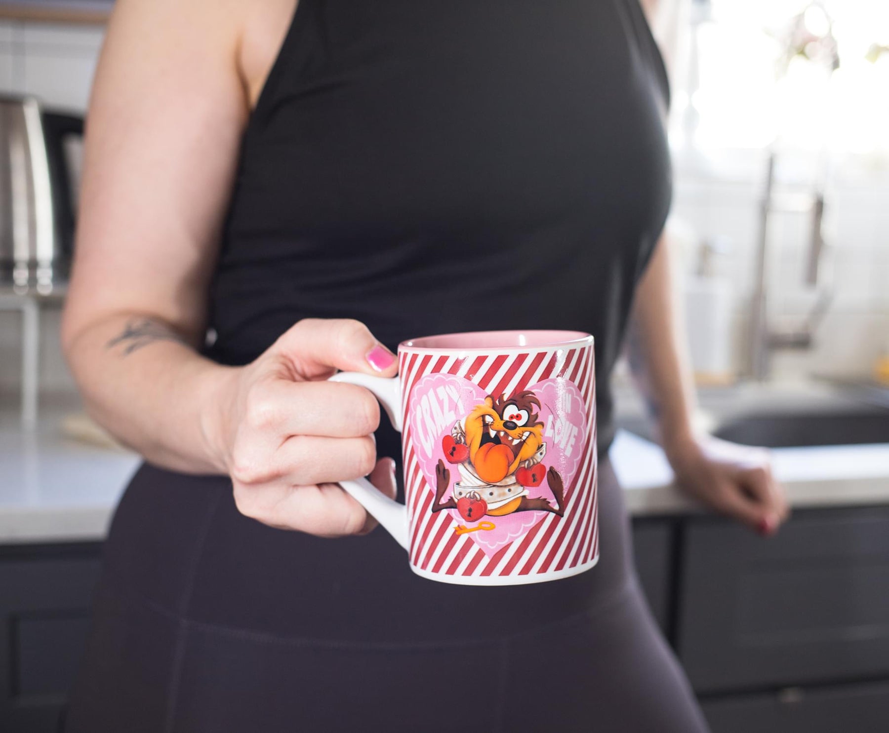 Looney Tunes Taz "Crazy In Love" Ceramic Mug | Holds 14 Ounces | Toynk Exclusive