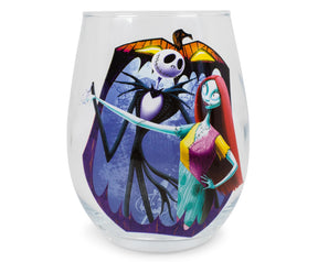 The Nightmare Before Christmas "Meant To Be" Stemless Glass | Holds 20 Ounces