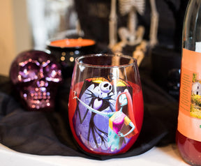 The Nightmare Before Christmas "Meant To Be" Stemless Glass | Holds 20 Ounces