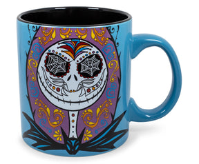 Nightmare Before Christmas Jack & Sally Day of the Dead Ceramic Mug | 20 Ounces