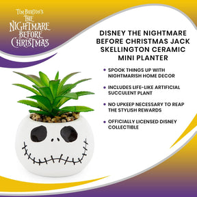 Disney The Nightmare Before Christmas Jack Skellington Ceramic Mini Planter