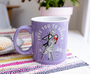 The Nightmare Before Christmas "Love You To Death" Ceramic Mug | Holds 20 Ounces