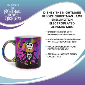 Disney The Nightmare Before Christmas Jack Skellington Electroplated Ceramic Mug