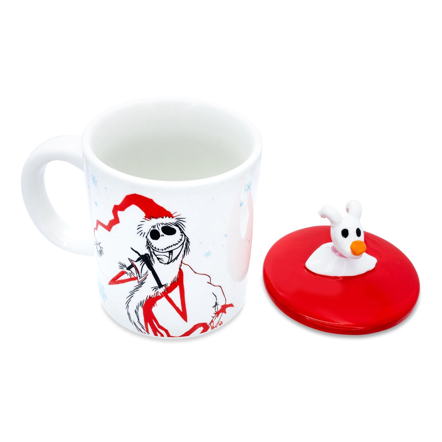 Disney The Nightmare Before Christmas Santa Jack Ceramic Mug With Sculpted Lid