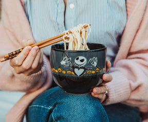 Disney Nightmare Before Christmas Scary Jack 20-Ounce Ramen Bowl With Chopsticks