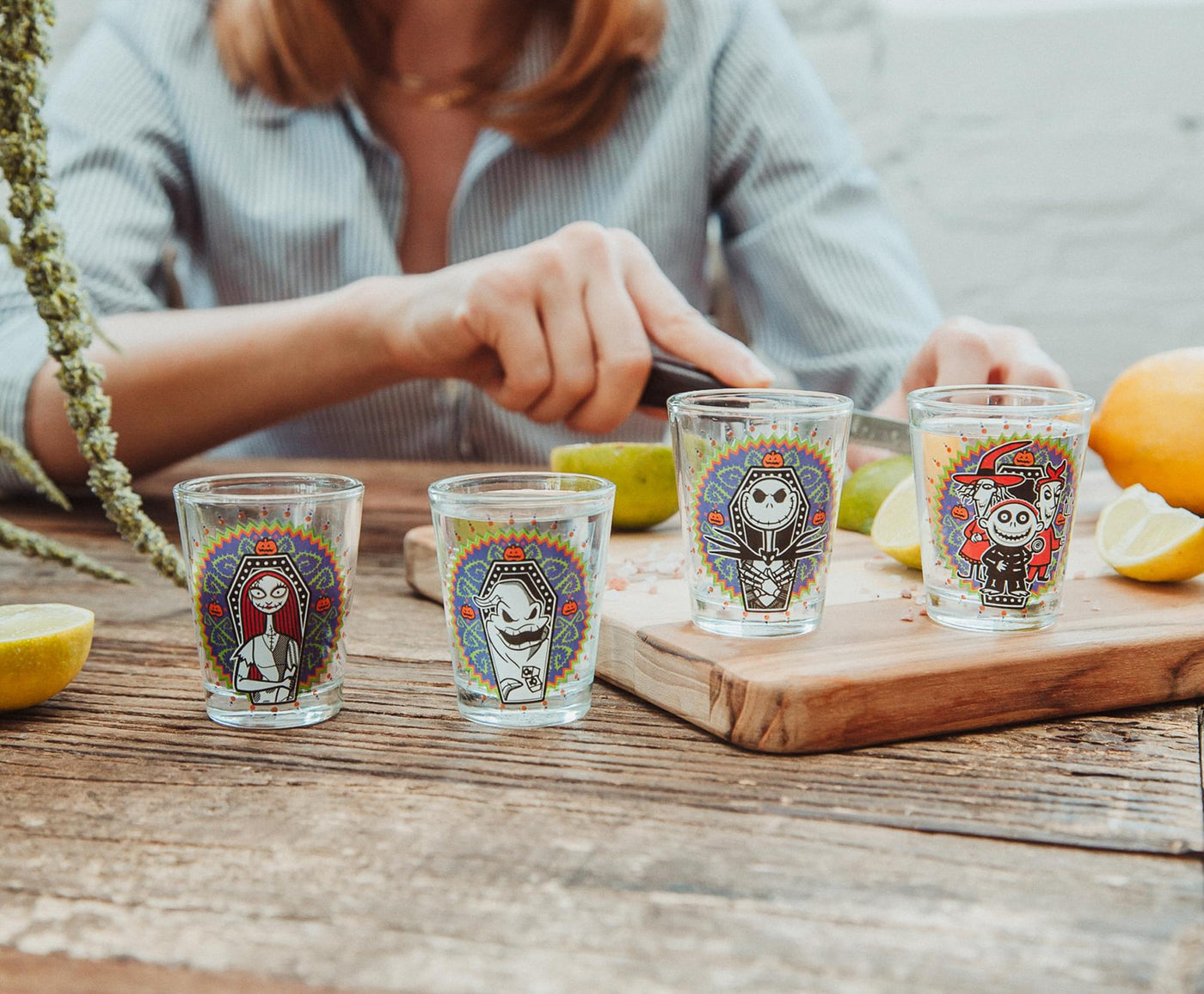 NBX Day of the Dead 4-Piece 1.5oz Mini Glass Set | Free Shipping