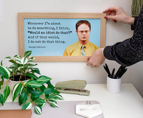 The Office Dwight Schrute Quote Wood Sign Wall Art | 10 x 18 Inches