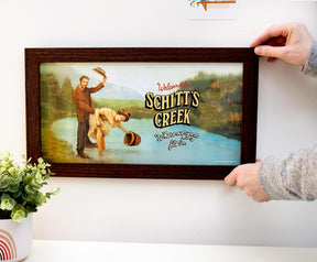 Schitt's Creek Welcome Sign Replica Framed MDF Hanging Wall Art | 10 x 18 Inches