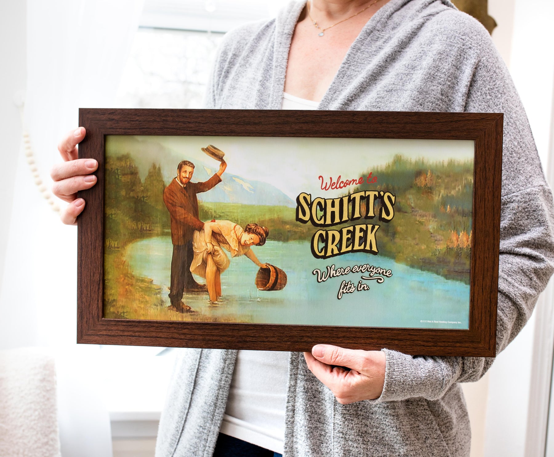 Schitt's Creek Welcome Sign Replica Framed MDF Hanging Wall Art | 10 x 18 Inches