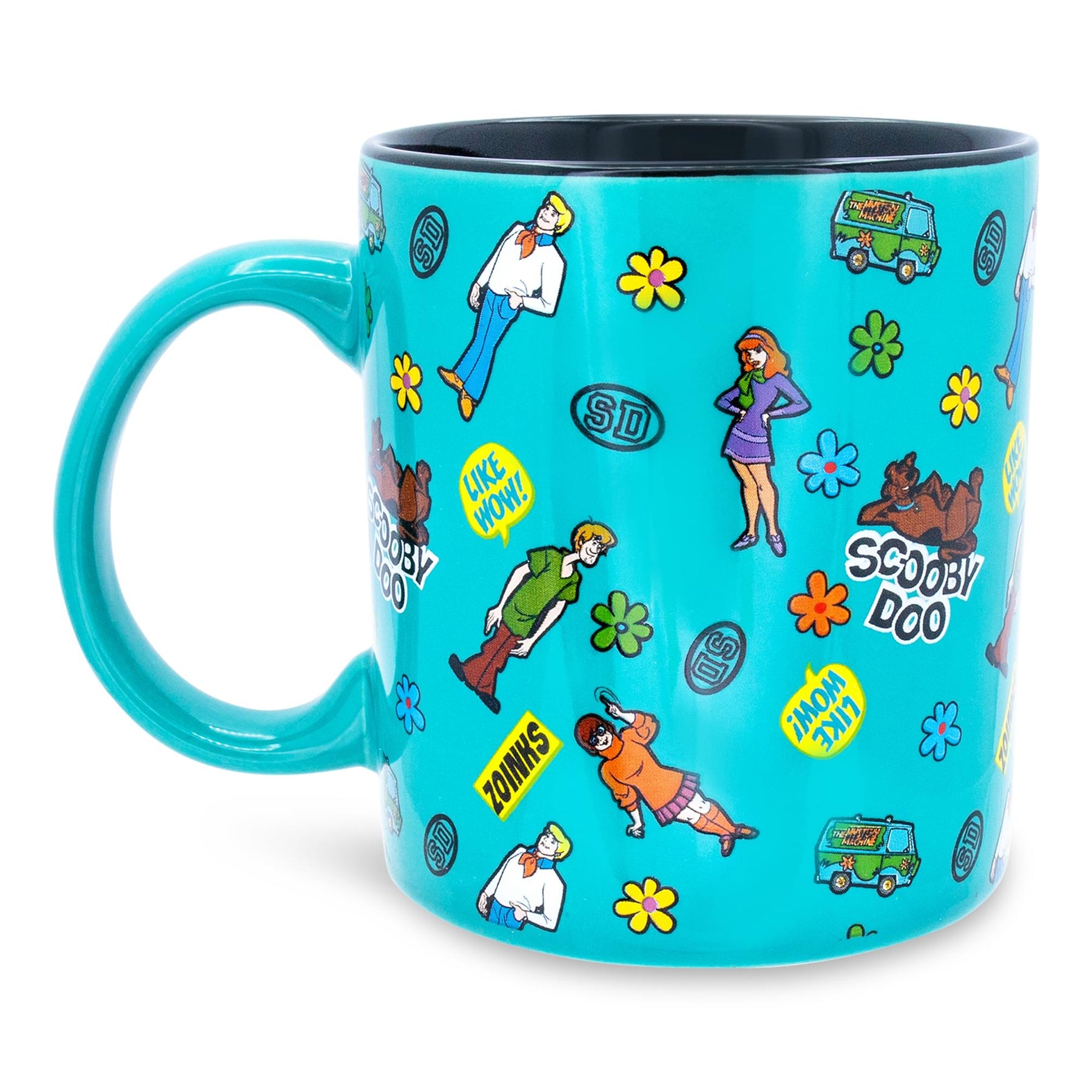 Scooby-Doo Sticker Pattern Ceramic Mug | Holds 20 Ounces