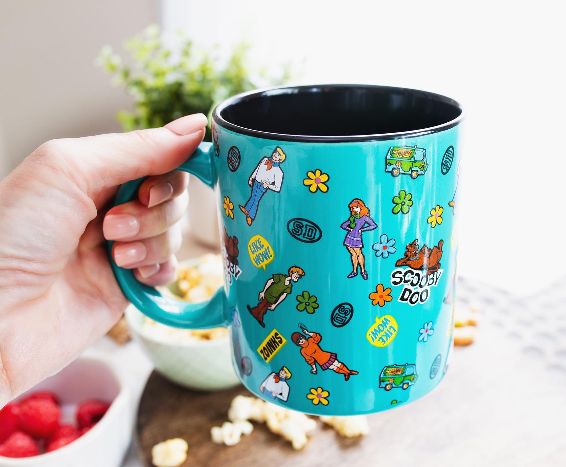 Scooby-Doo Sticker Pattern Ceramic Mug | Holds 20 Ounces