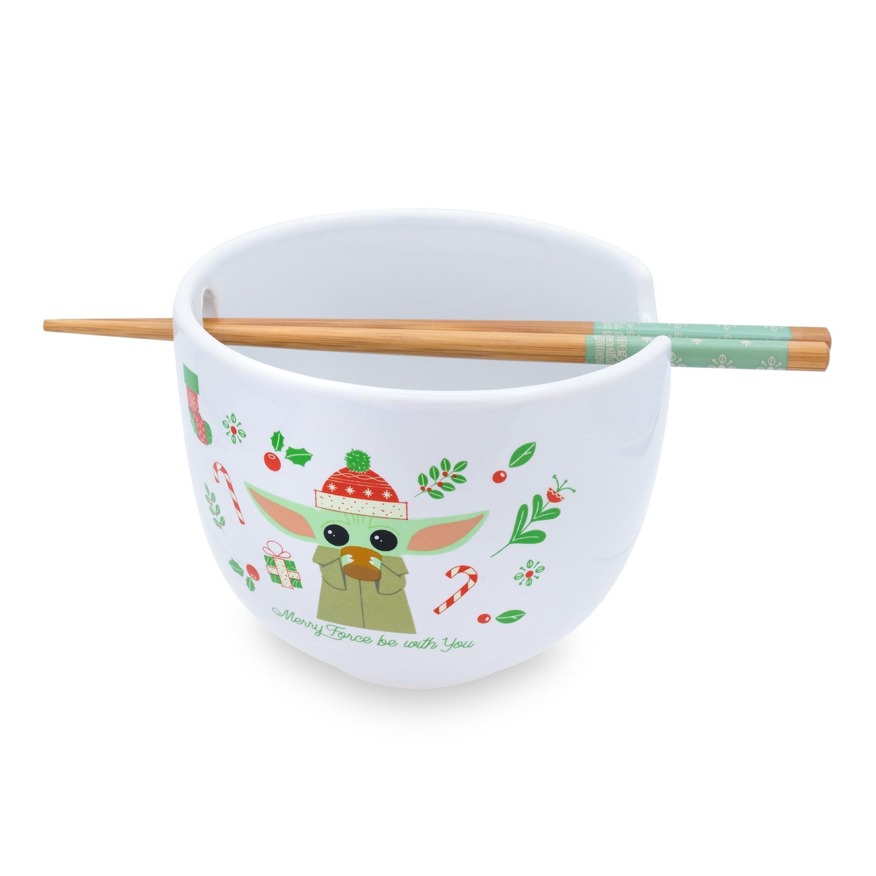 Star Wars: The Mandalorian Grogu "Merry Force" Ramen Bowl and Chopstick Set