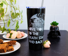 Star Wars "Love You to the Death Star" Stainless Steel Tumbler | Holds 22 Ounces