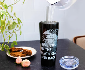 Star Wars "Love You to the Death Star" Stainless Steel Tumbler | Holds 22 Ounces