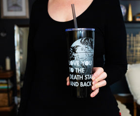 Star Wars "Love You to the Death Star" Stainless Steel Tumbler | Holds 22 Ounces