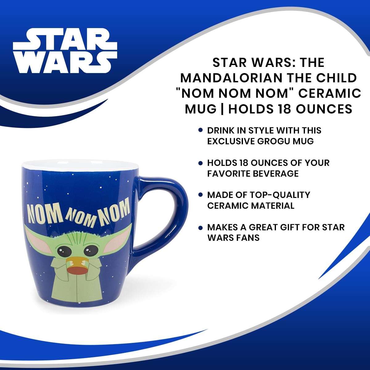 Baby Yoda Grogu Ceramic Coffee Mug Star Wars the Mandalorian 