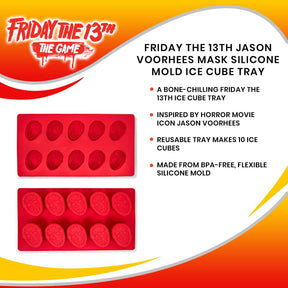 Friday the 13th Jason Voorhees Mask Silicone Mold Ice Cube Tray