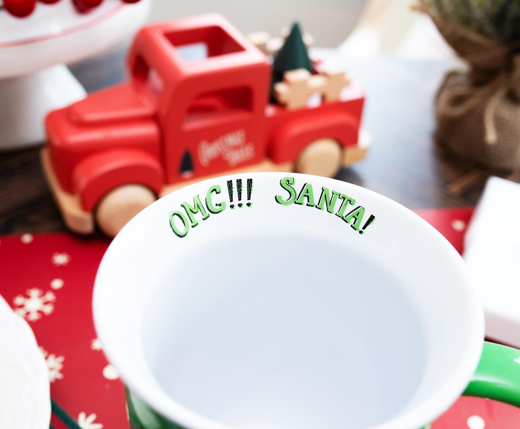 Elf OMG Santa 16oz Wide Rim Ceramic Mug