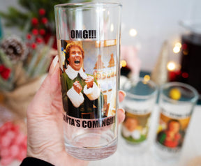 Elf Quotes 10-Ounce Tumbler Glasses | Set of 4