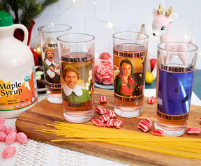 Elf Quotes 10-Ounce Tumbler Glasses | Set of 4