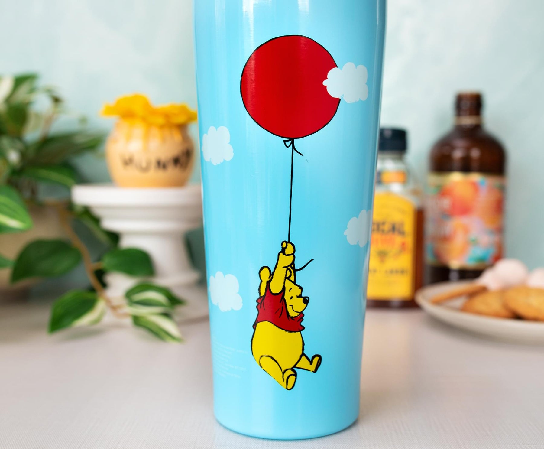 Winnie the Pooh Balloon Stainless Steel Tumbler With Straw | Holds 22 Ounces