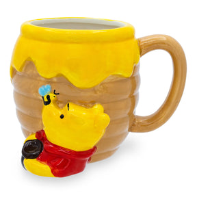 Disney Winnie the Pooh Honey Pot Sculpted Ceramic Mug | Holds 23 Ounces