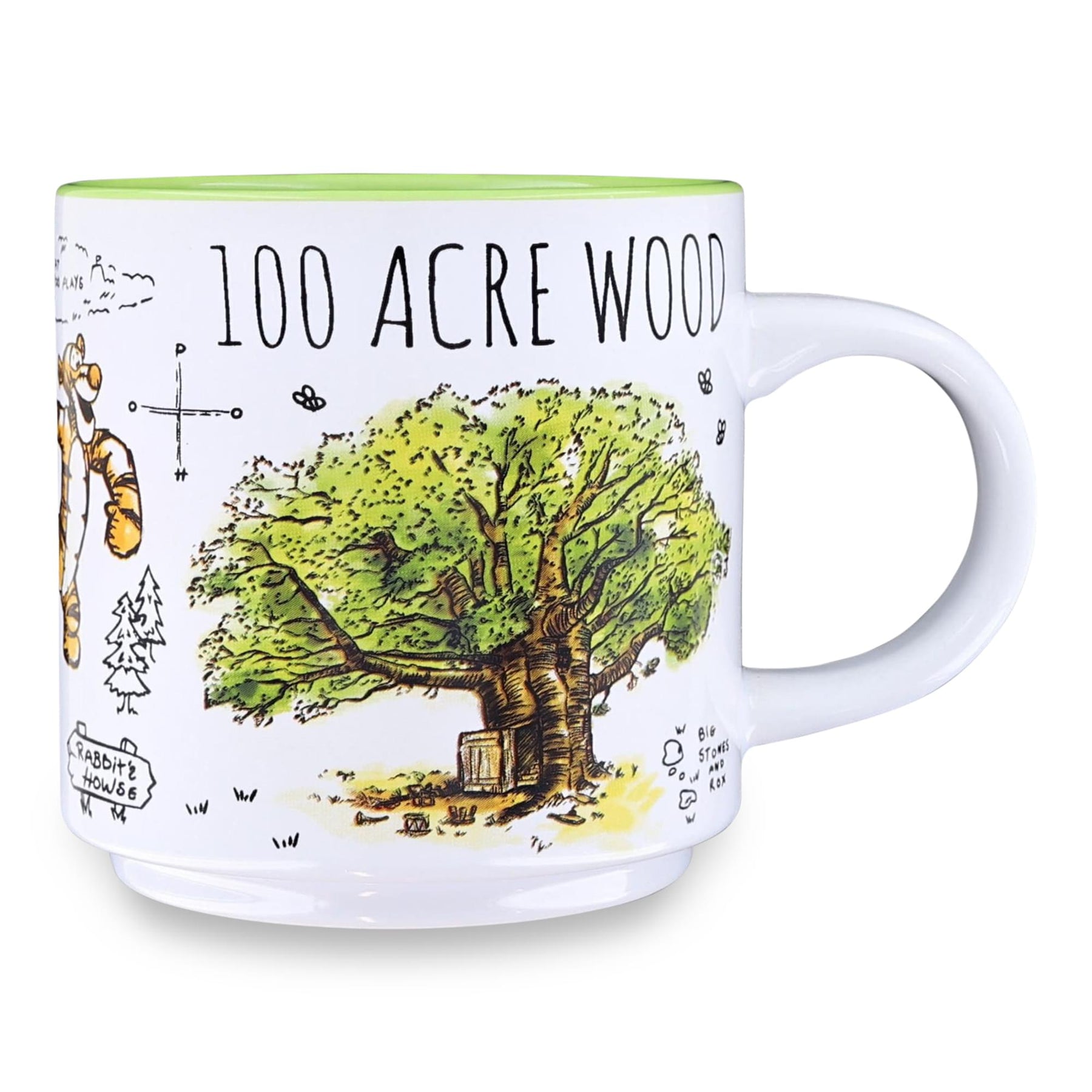 Disney Winnie the Pooh Allover Icons Ceramic Mug | Holds 13 Ounces