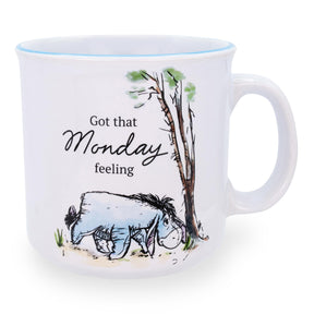 Disney Winnie the Pooh Eeyore "Monday Feeling" Ceramic Camper Mug | 20 Ounces