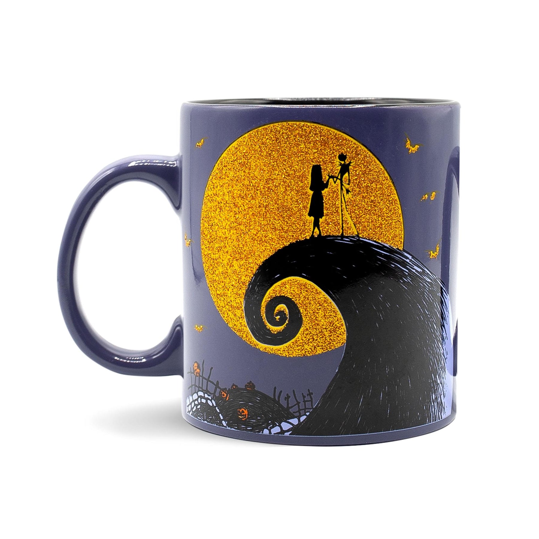 Disney The Nightmare Before Christmas Ceramic Glitter Mug | Holds 20 Ounces