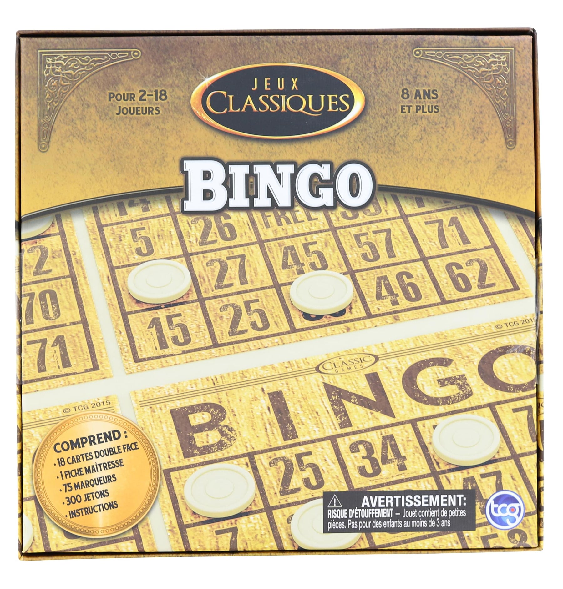 Classic Games Wood Bingo Set