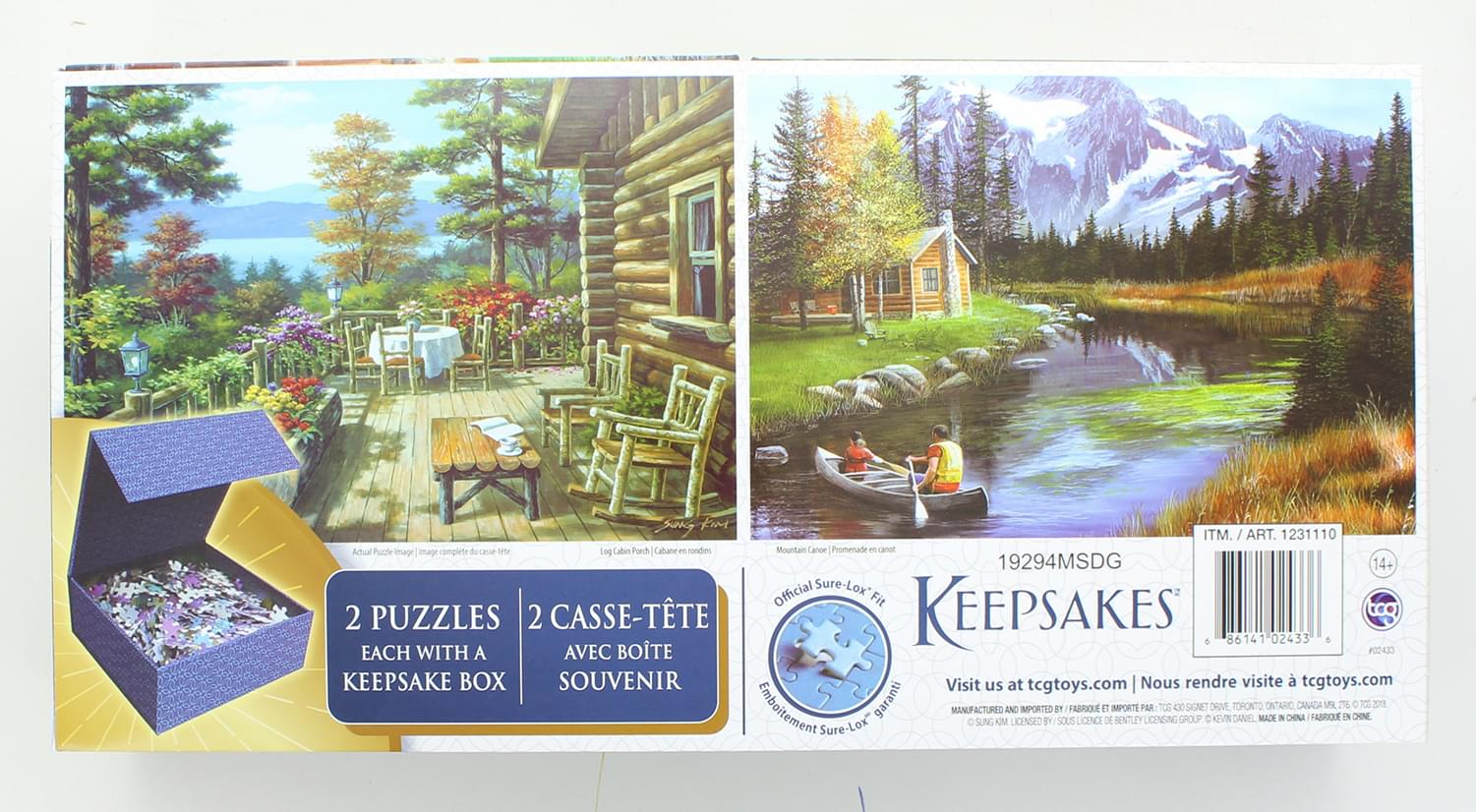 Set of 2 Keepsakes 500 Piece Jigsaw Puzzles | Mountain Cabins