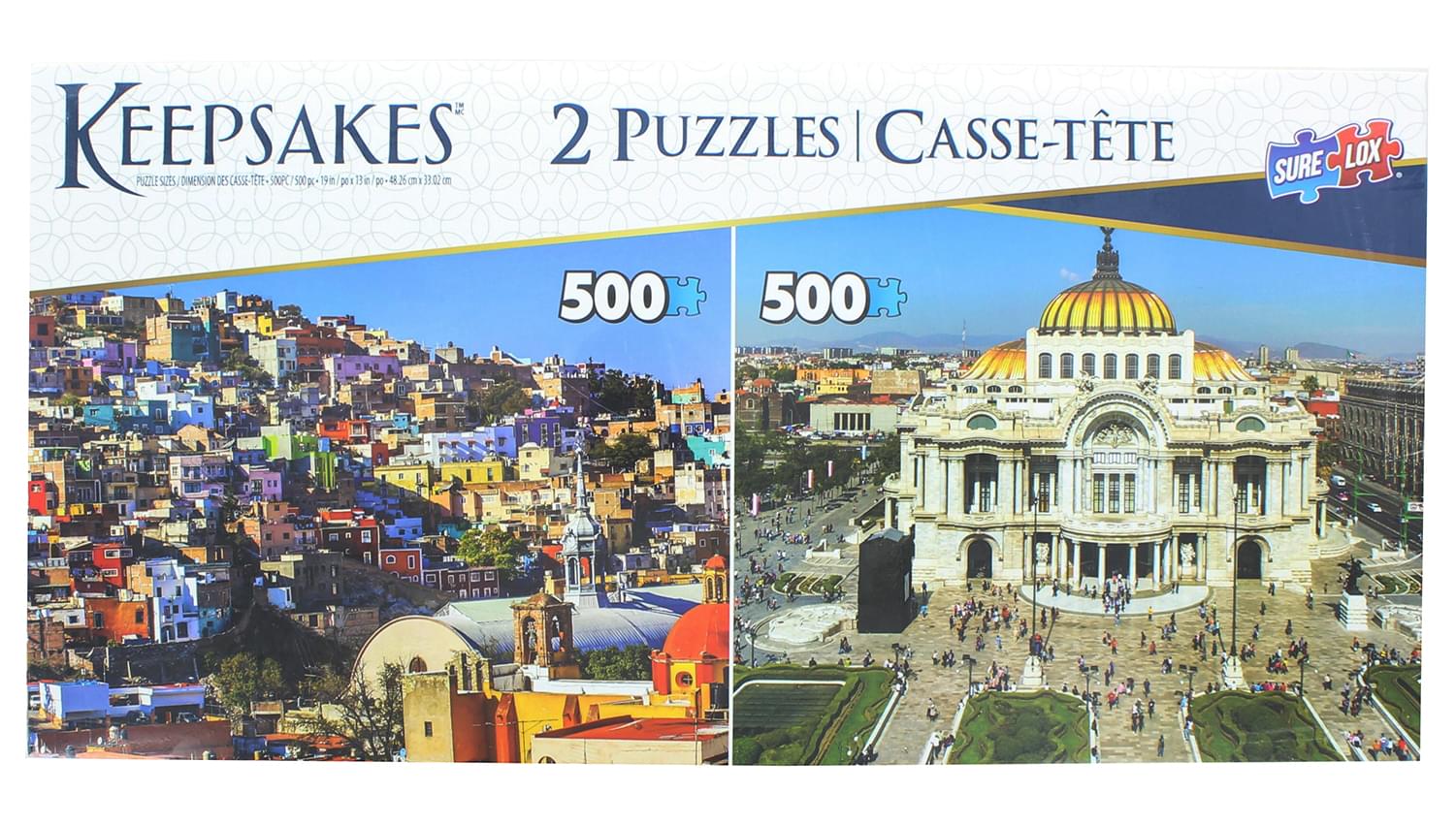 Set of 2 Keepsakes 500 Piece Jigsaw Puzzles | Mexico City / Barranquilla